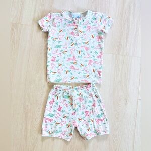 Bella Bliss Pink and Green Bunny Pajama Set
